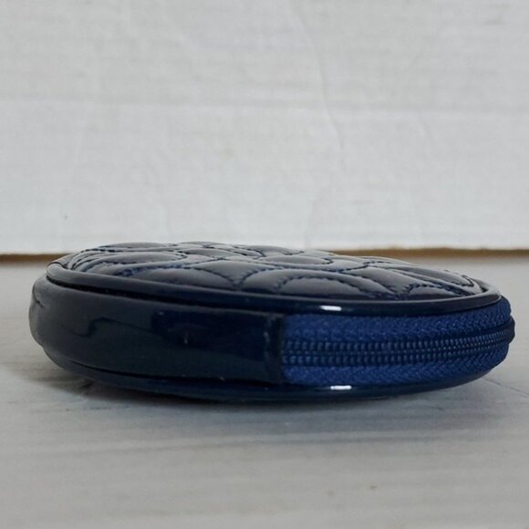 Coach Navy Leather Pouch Coin Wallet Change Purse Accessory Case BAG WOMEN'S - Picture 8 of 16